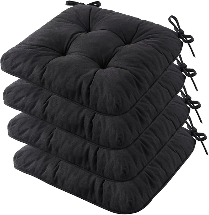 Chair Cushions for Dining Chairs, Tufted Foam Kitchen Chair, Non-Slip Seat by Unknown