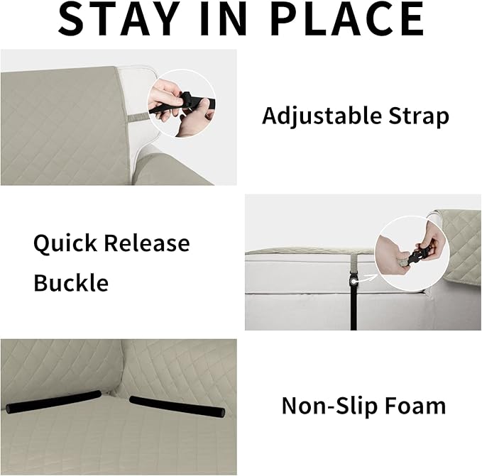Easy-Going Reversible Chaise Lounge Couch Cover Water Resistant Sofa Cover - Image 3