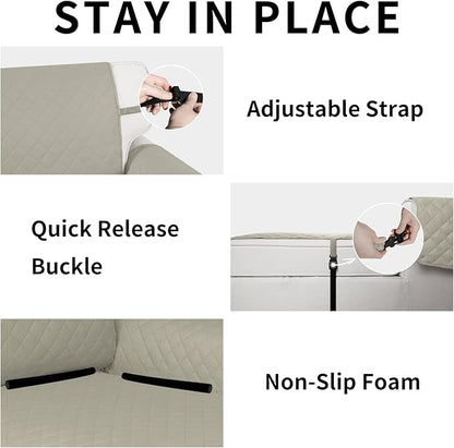 Easy-Going Reversible Chaise Lounge Couch Cover Water Resistant Sofa Cover - Image 3