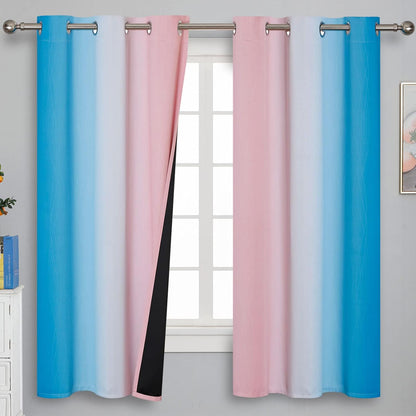 estelar textiler pink and blue ombre curtains for, main product view