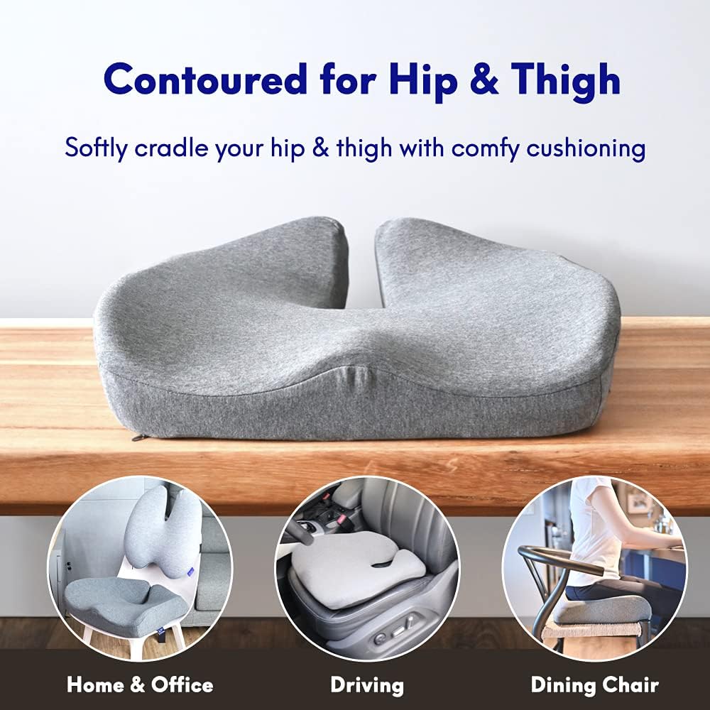 C CUSHION LAB Patented Pressure Relief Seat Cushion for Long Sitting Hours on...