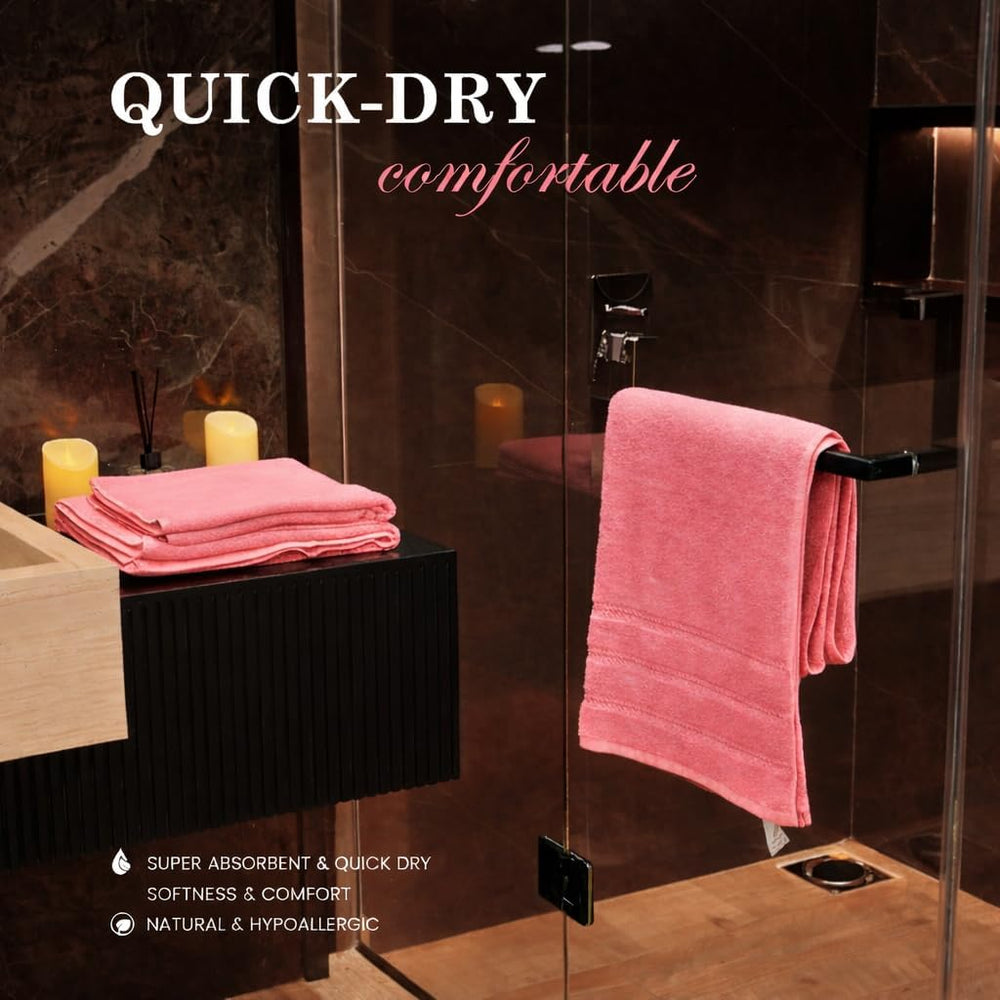 Bath Towels 27x54 – Pack of 4 | Soft & Quick-Dry | Highly Absorbent 100% ...