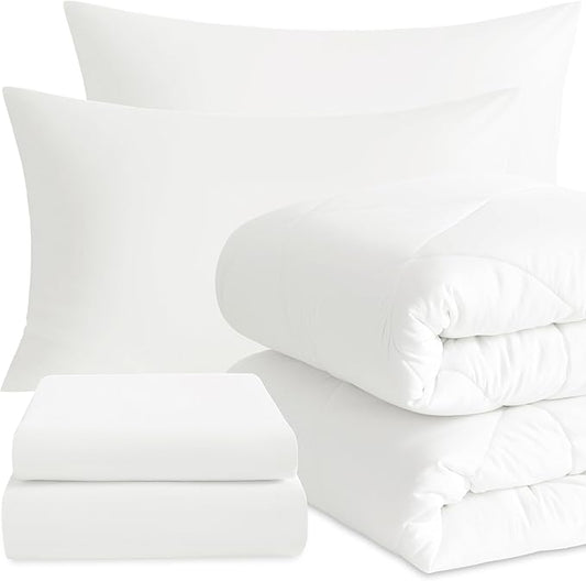 NTBAY Twin Comforter Set with Sheets, 5 Pieces Soft and Breathable Twin Bedding by NTBAY