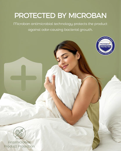 faunna 100% cotton duvet cover dust mite bed, close-up detail