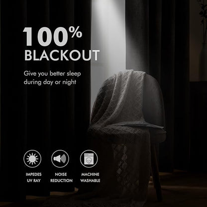 MIULEE Linen Curtains for Bedroom 100% Blackout Thermal Insulated Burnt Orange - Image 3