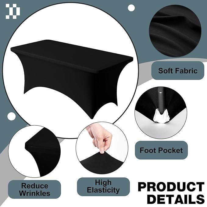 Trlyc 1 Pack 4FT Spandex Table Cloth - Image 3