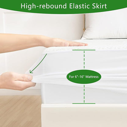 GOONIK 2 Pack Twin Size Mattress Protector, Breathable Bamboo Viscose - Image 5