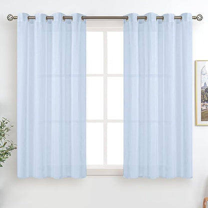 BGment Linen Look Semi Sheer Curtains by BGment