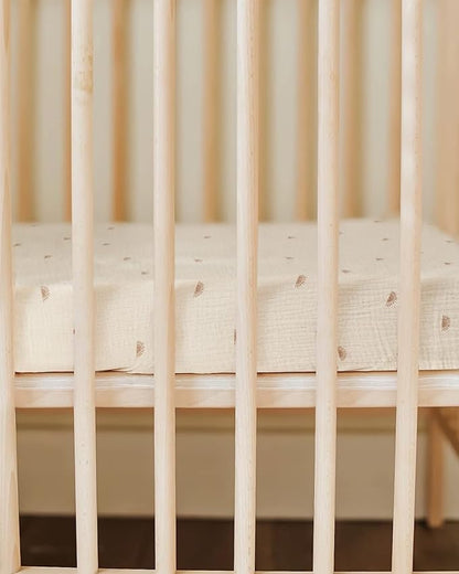 Blissful Diary Muslin Mini Crib Sheets, Pack and Play Mattress Sheets Fitted - Image 9