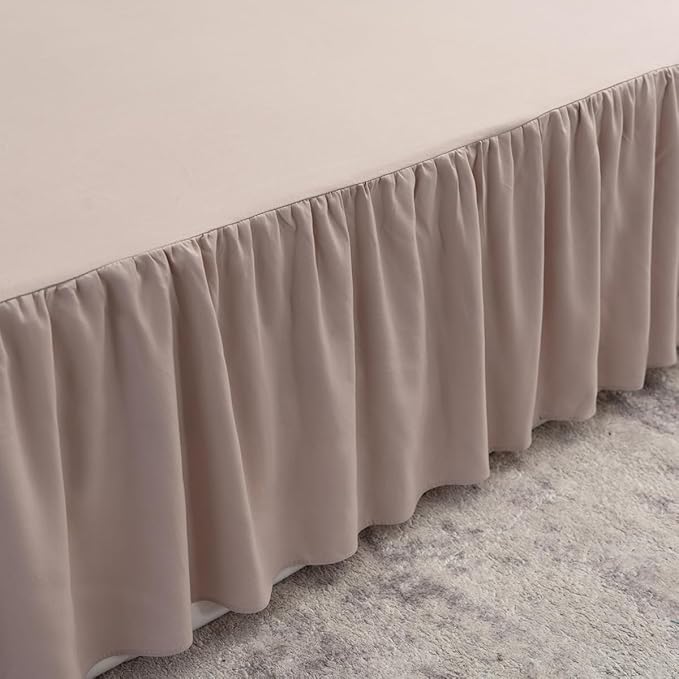 Khaki Bed Skirt Full Size Ruffled Bed Skirt - Image 3