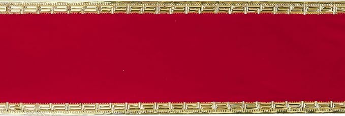 MEEDEE 2.5 Inch Red Velvet Christmas Ribbon 10 Yards Velvet Wired Ribbons - Image 8