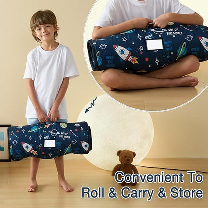 beeweed Toddler Nap Mat, Rollup Design Kid Sleeping Mat - Image 3