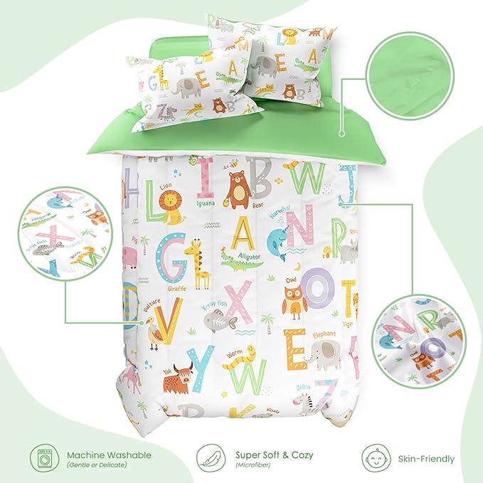 SANDJEST Alphabet Duvet Cover Sets Twin Size - Image 3