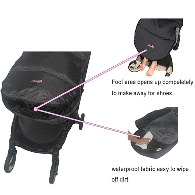 Toddler Stroller Footmuff Cosy Toe Buggy Pushchair Sleeping Bag, Easy Open & - Image 2