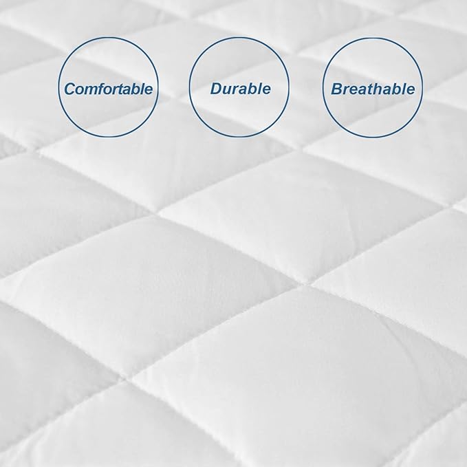 RV Short Queen Mattress Topper Pad Protector Waterproof, Absorbent 60" x 75" - Image 2