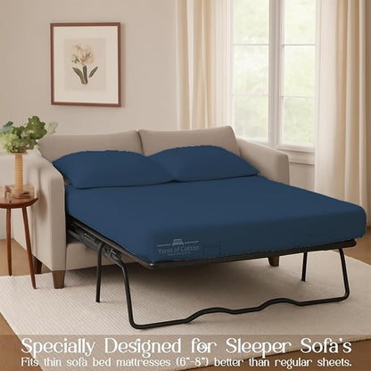 Sleeper Sofa 4 Piece Bed Sheet Set Premium Quality 100% Cotton 500 Thread Count - Image 3