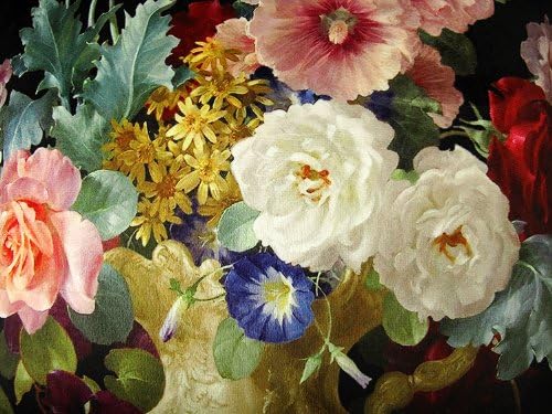 Elegant 24x24 Velvet Floral Pillow Cover, Double Sides Victorian Retro Floral - Image 3