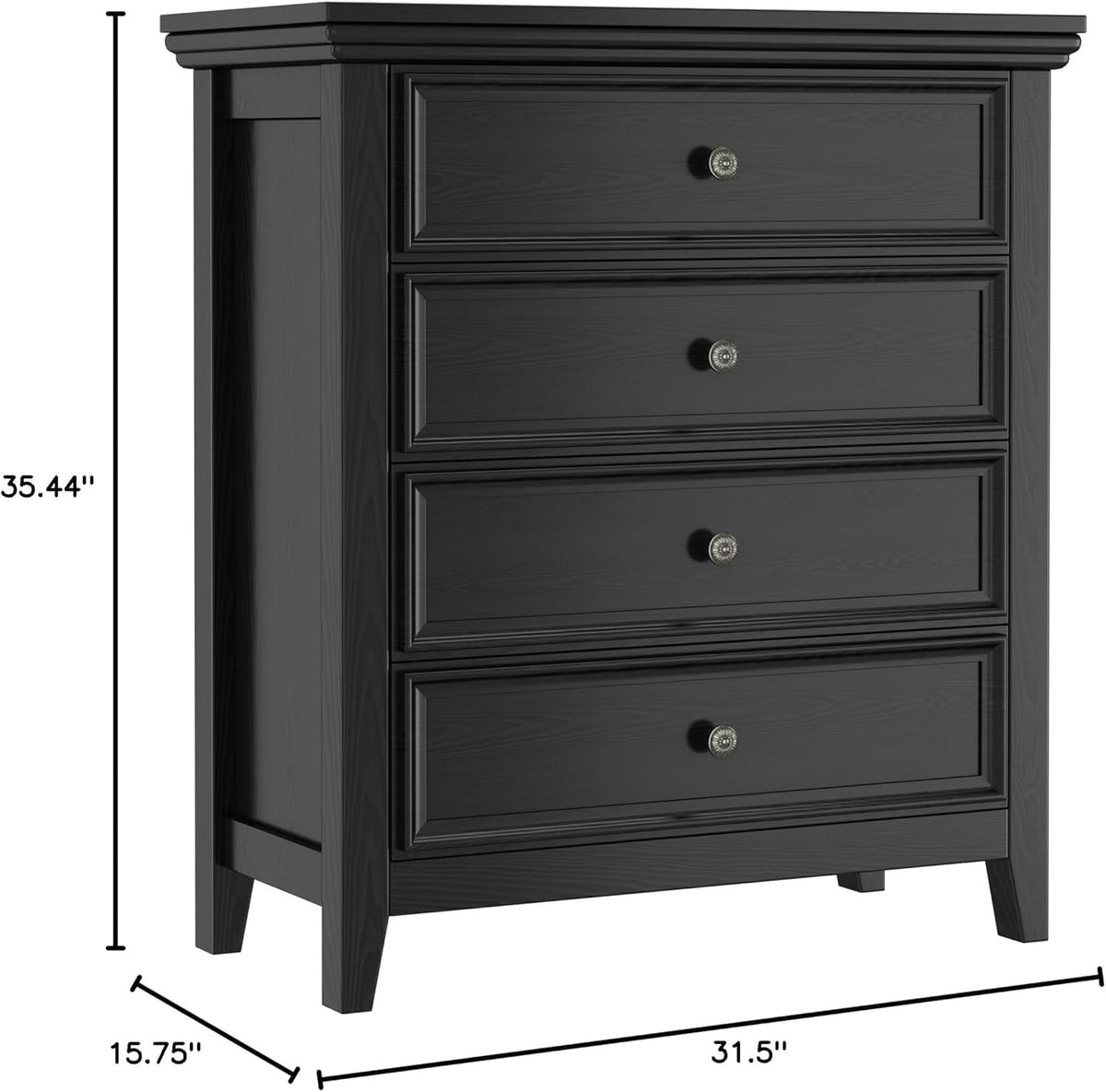 boshiro black dresser for bedroom,modern storage cabinet with, close-up detail