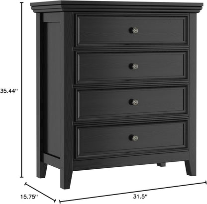 boshiro black dresser for bedroom,modern storage cabinet with, close-up detail