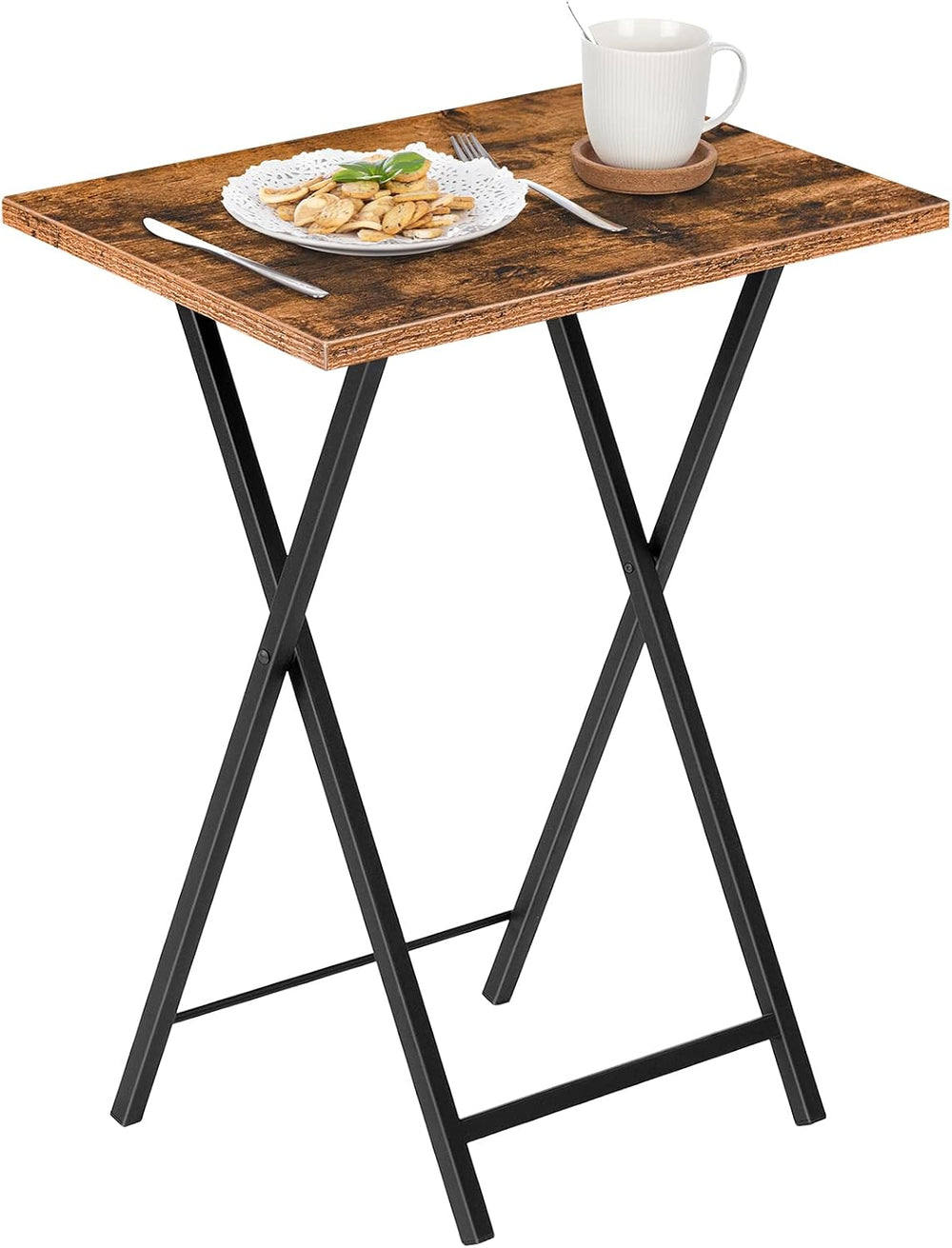 HOOBRO Folding TV Table, TV Tray, Stable Snack Table for Small Space