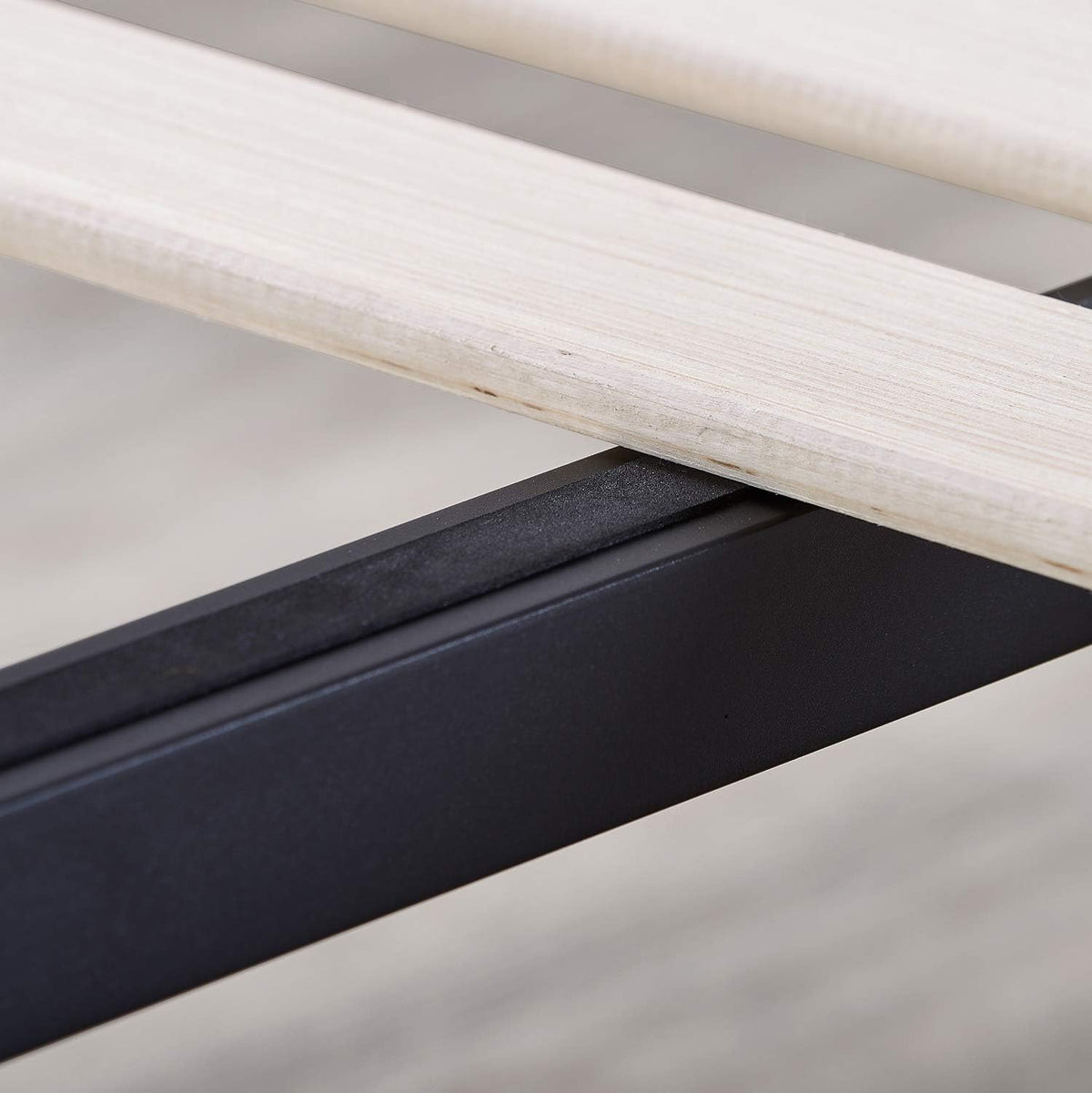 mellow marley 14 inch solid wood platform bed on a desk or shelf