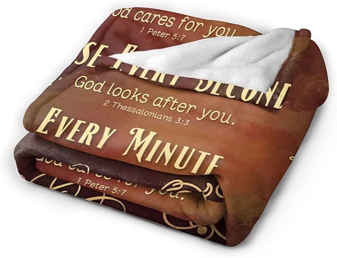 Christian Blanket Religious Throw Blanket Bible verse Quotes Flannel Stuff - Image 2