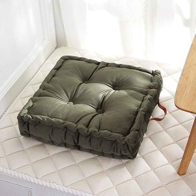vctops Square Solid Color Velvet Seat Cushion - Image 2