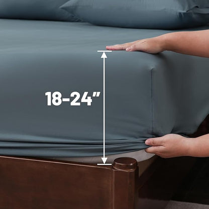 Extra Deep Pocket King Sheets 18-24 Inch 100% Egyptian Cotton 1000 Thread Count - Image 5