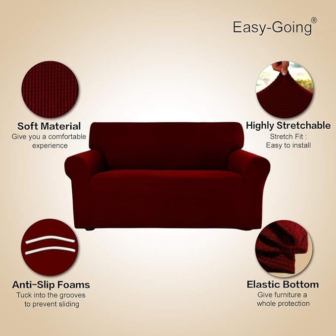Easy-Going Stretch Sofa Slipcover 1-Piece Sofa Cover Furniture Protector Couch - Image 3