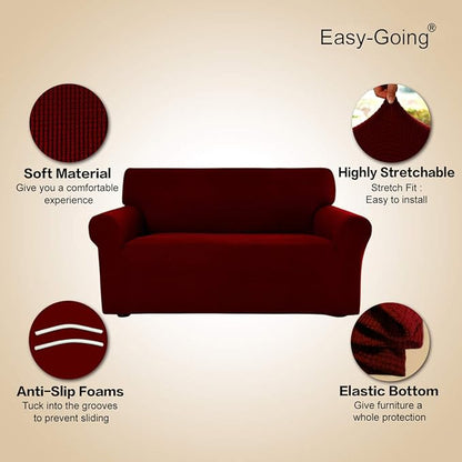 Easy-Going Stretch Sofa Slipcover 1-Piece Sofa Cover Furniture Protector Couch - Image 3