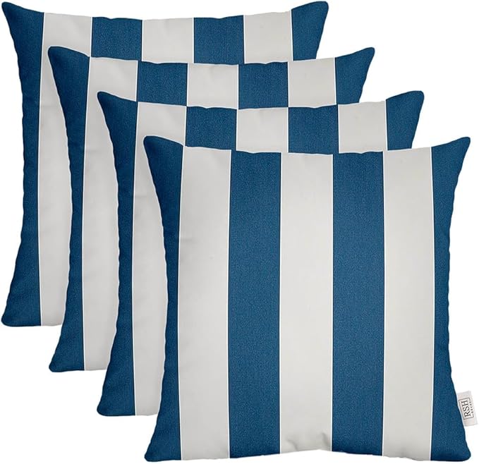 RSH DECOR: Sunbrella Square Throw Pillows Set of 4 | 24" x 24" | Water and by RSHDECOR