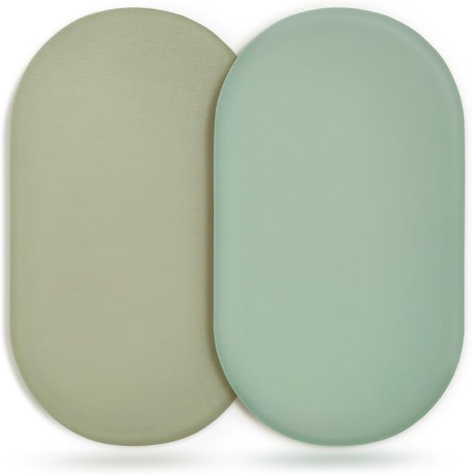 GRSSDER Stretchy Ultra Soft Fitted Bassinet Sheet 2 Pack, Universal Fit by BUYNOW