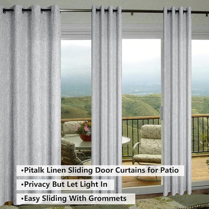 Light Grey Curtains 84 Inch Length - Image 2