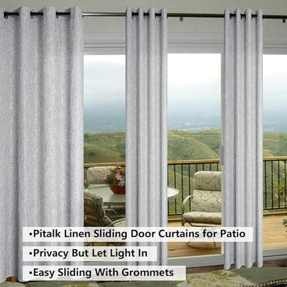 Light Grey Curtains 84 Inch Length - Image 2