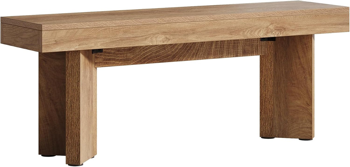 tribesigns 47" wooden entryway bench, farmhouse indoor end, view 9