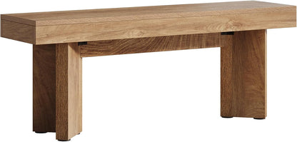 tribesigns 47" wooden entryway bench, farmhouse indoor end, view 9