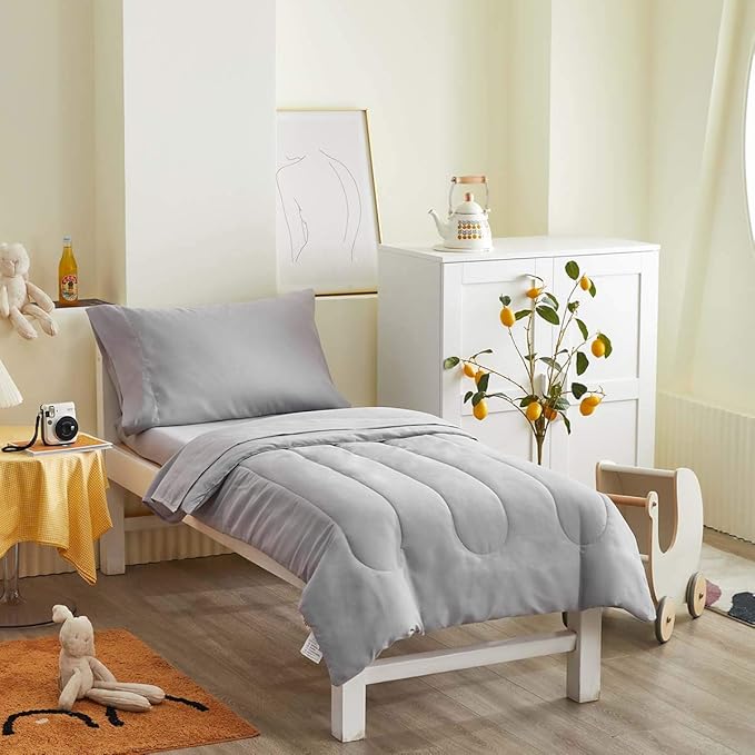 UOZZI BEDDING 4 Pieces Toddler Bedding Set Ultra Soft and Breathable Toddler - Image 9