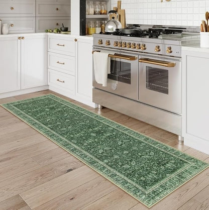 Lahome Vintage 2'6''x10' Green Washable Runners - Image 6