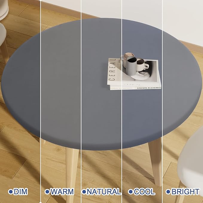 Round Spandex Tablecloth, Elastic Fitted Waterproof Tablecloths - Image 7