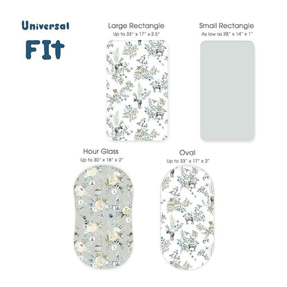 Stretchy Ultra Soft Fitted Bassinet Sheet Set 3 Pack, Universal Fit - Image 6