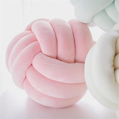 Round Throw Pillow, Soft Handmade Knot Ball Pillows, Home Decoration Pillow - Image 6