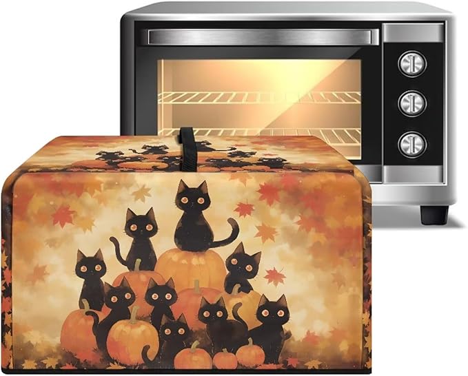 Microwave Oven Dust Cover, Thanksgiving Cat Heat-Resistant Waterproof Microwave - Image 2