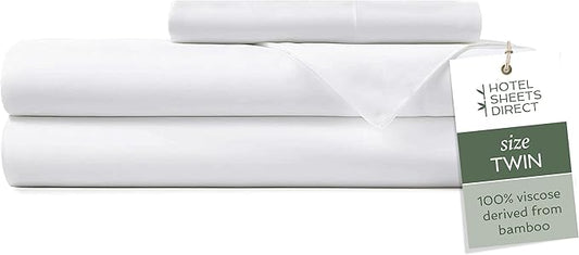 Hotel Sheets Direct 3 Piece Bed Sheet Set Twin Size, 100% Viscose Derived from by HOTELSHEETSDIRECT