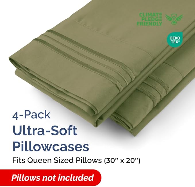 Queen Pillow Cases Set of 4 - Image 2