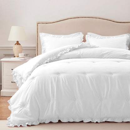 harborest full comforter - white ruffle comforter for, main product view
