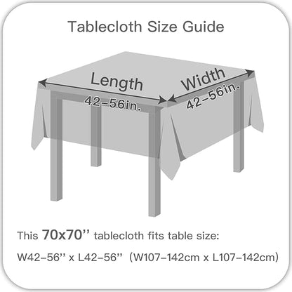 maxmill Square Tablecloth Water Resistance Antiwrinkle Spill Proof Linen - Image 7