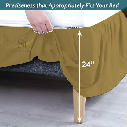 Shreem Linen Ruffled Bed Skirt - Image 4