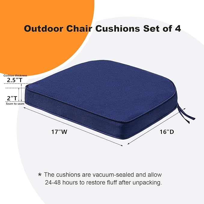 Round Corner Seat Cushions, Indoor Outdoor Water Repellent Universal Chair Pads - Image 5