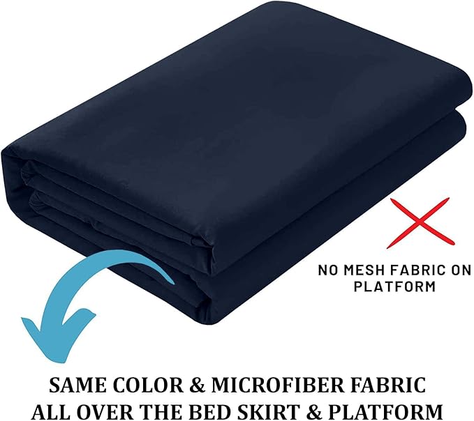 SKY BEDDINGS - Queen Size Ruffled Bed Skirt - 21 Inch Drop Dust Ruffle Bed - Image 5