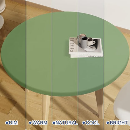 Round Spandex Tablecloth, Elastic Fitted Waterproof Tablecloths - Image 7